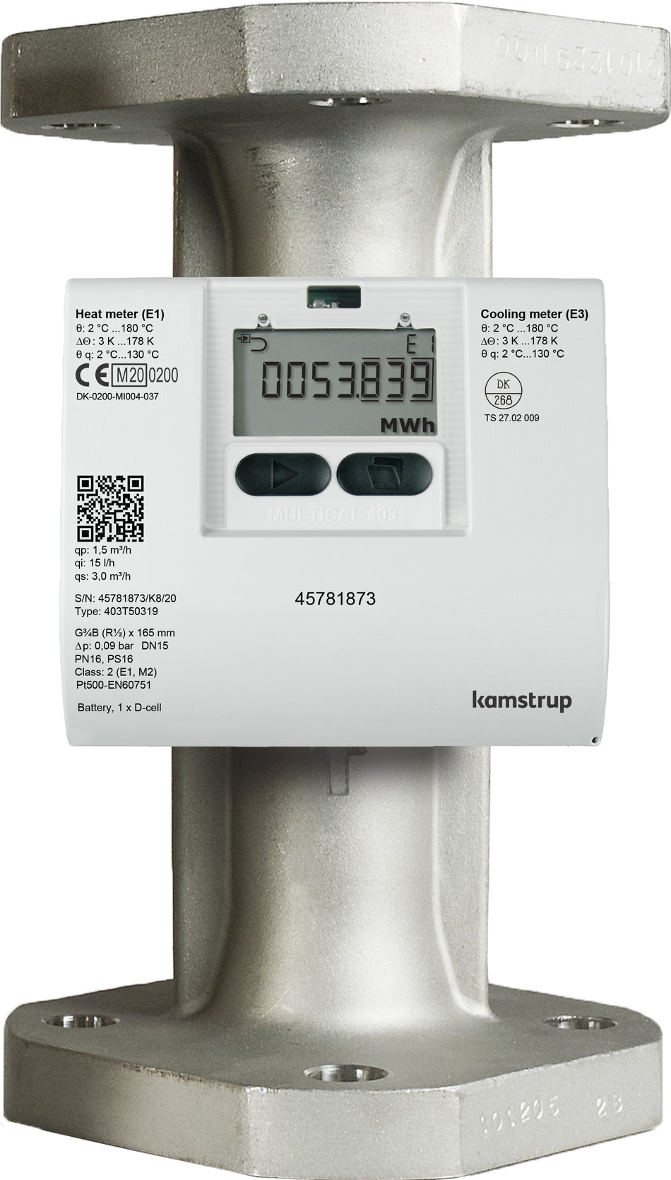 Medidor de enfriamiento ultrasónico Kamstrup Multical 403
