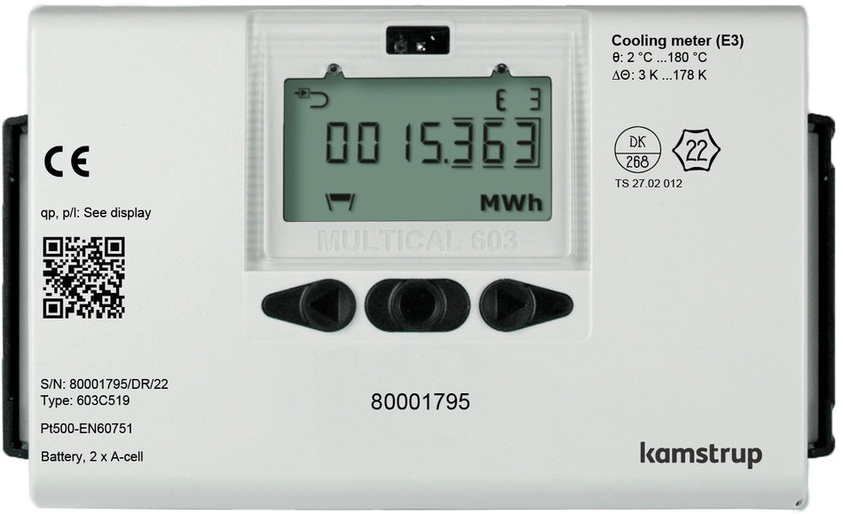 Medidor de enfriamiento ultrasónico Kamstrup Multical 603